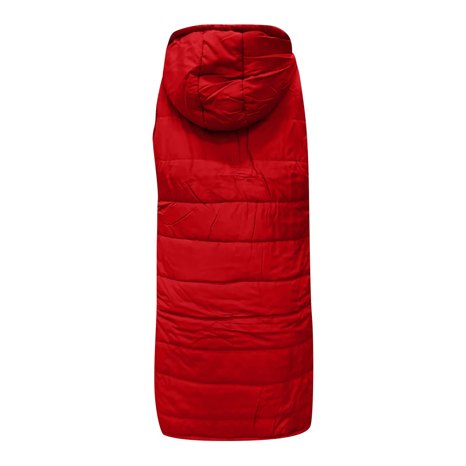 Weste Damen Lang Steppweste Ärmellose Winterjacke Mit Kapuze Longweste