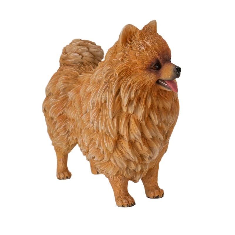 Pacific Giftware Statuetta a forma di cane Pomerania, decorazione per la casa, graziosa statua per soggiorno, regalo ideale per gli amanti della Pomerania, statuetta di animali da collezione e