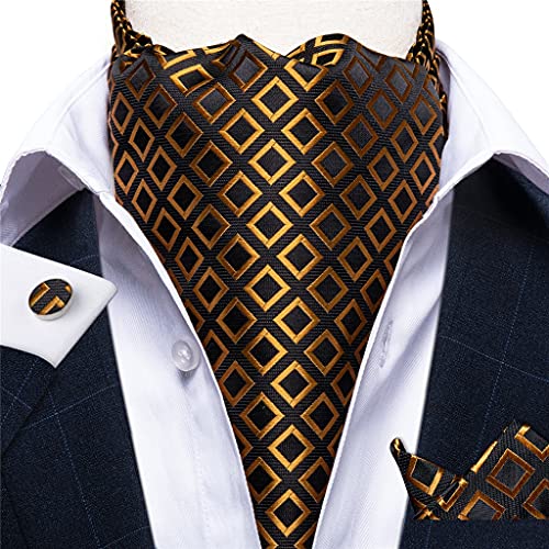 Corbata de Seda Negra Clásica Vintage para Hombre