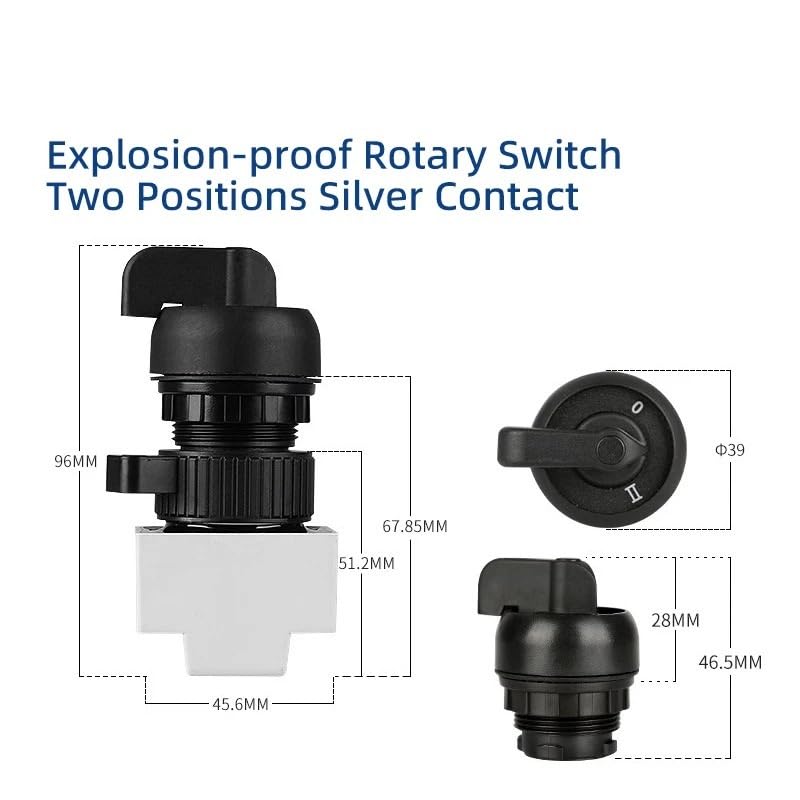 1PC 8031 Three Positions Rotary Switch Knob Conversion Selector Se
