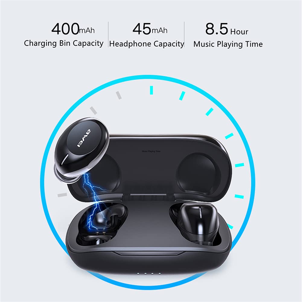 True Cuffie Wireless, Auricolari Wireless Audio Stereo HiFi, Cuffie Bluetooth con Riduzione del Rumore, IPX4 Impermeabile, per Allenamento in Palestra