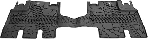 Miniatura 2 de Juego de 3 piezas de alfombras de piso negras de cuero 82213860 Mopar