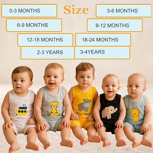 Image of Infantbond Baby & Kids Summer Wear /T-shirt & Short /Cotton Summer Dress /Cut Sleeves T-shirt Nekar