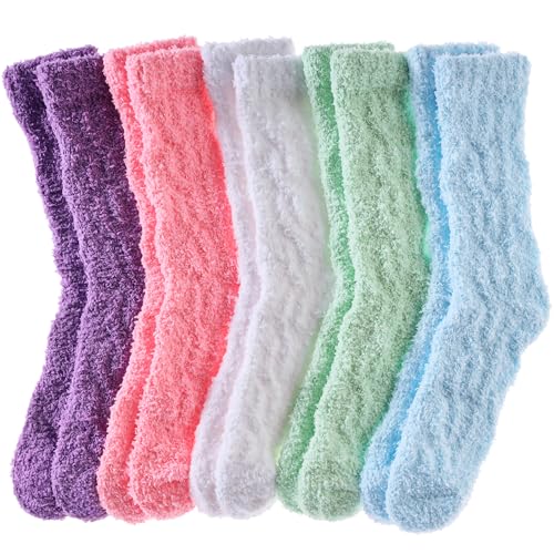 Womens Fuzzy Socks Cozy Fluffy Slipper Soft Winter Warm Home Sleeping Christmas Socks