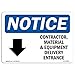 OSHA Notice Sign - Contractor, Material and Equipment | Aluminum Sign | Protect Your Business, Construction Site, Warehouse & Shop Area | ?Made in The USA