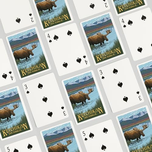 Lantern Press Ketchikan Alaska Cartas Poker 52 Piezas miniatura 4