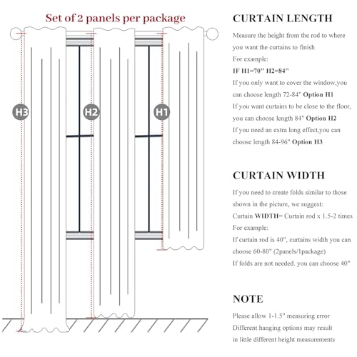 Image of Extra Long Pleated Black Out Curtains 108 Inches Long for Living Room, Boho Cream Natural Linen Blend Patio Door Curtain with Track Back Tab 2 Panels Set Insulated Privacy Window Drapes 9 FT Length