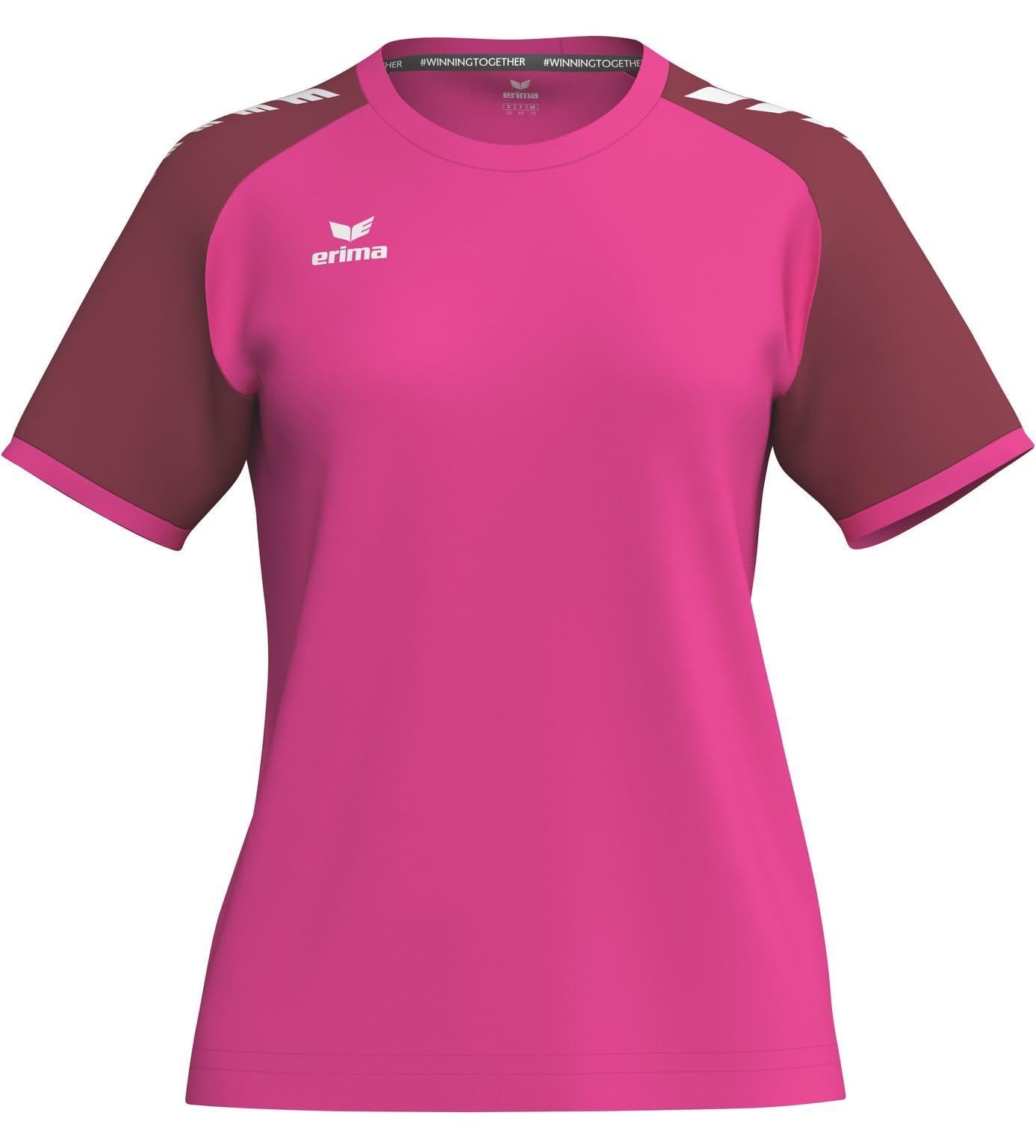Erima Women's Wings Jersey (3132618) Pink Glo/Bordeaux, 40