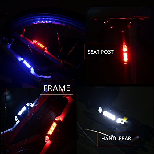 image for Outair USB Rechargeable Bike Light Front and Rear Bicycle Light Set Sc