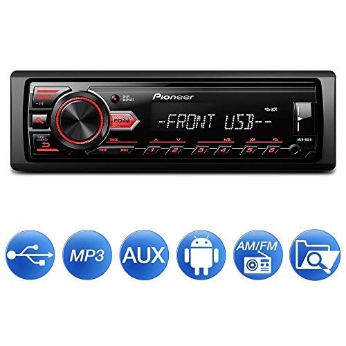 MP3 Player Automotivo Pioneer MVH-98UB 1 Din USB AUX FM RCA Interface Android Busca Pasta 4x23W RMS