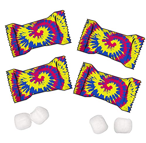 Rainbow Party Favor Candies Bags 100 Count Individually Wrapped Tie Dye Butter Mints Candy 14 Ounce Bags (396 g) Bright Colorful Mint Goodies Treat Sweets Birthday Carnival Party Supplies Decorations
