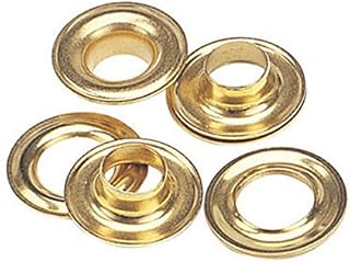 50 QTY-C.S. Osborne - No.G1-0 BRASS Grommets and Plain Washers,size 0. MPN#13014