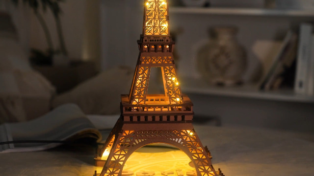 Rolife Notte Della Torre Eiffel – Puzzle 3D In Legno Con Luce - Foto 2