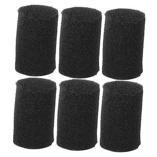 iplusmile 6個 水槽フィルター 泡水族館 観賞魚水槽用フィルター パラ アクアワンフィルター クリーナー 池 水族館用品 プレフィルターフォーム 水槽用フィルターカバー スポンジ Black