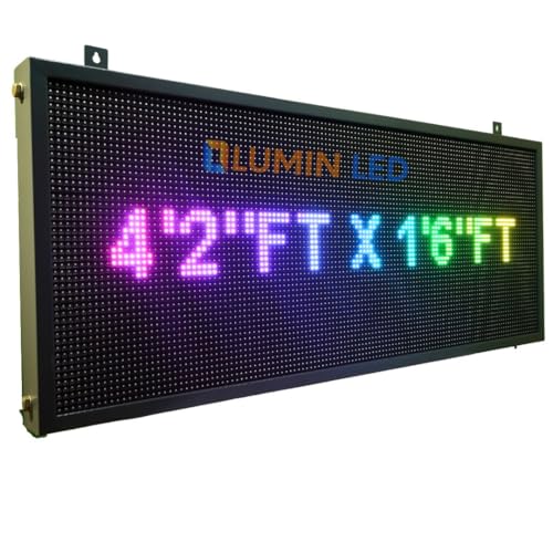 Image of Multicolor Scrolling Display / P10 Scrolling display LED scrolling display board with Wi-Fi - Mobile App /pc (4'2 inch FT X 1'6 inch FT)