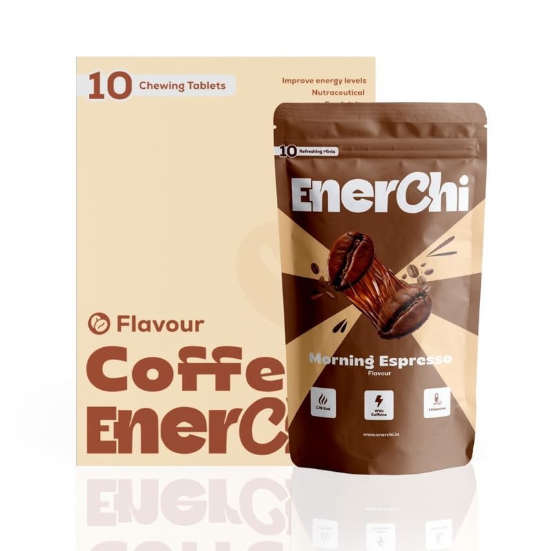 Enerchi Energy Mints Combo | Morning Espresso Pack of 4 + Refreshing Pack of 4 | Clean, Crash-Free Energy with Caffeine, L-Theanine & Herbal Extracts | Focus, Confidence & Freshness 1