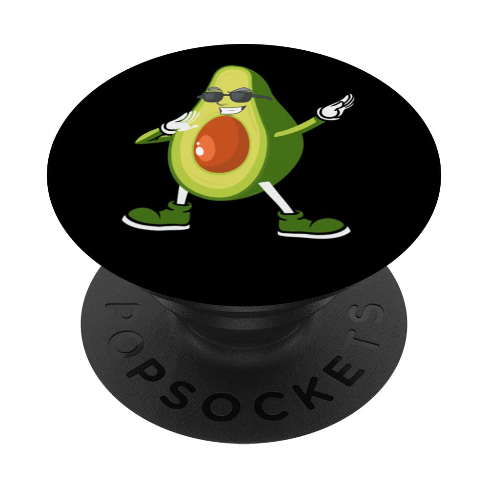 Funny Dabbing Avocado Abacate Aguacate For Vegan Food Lovers PopSockets Swappable PopGrip