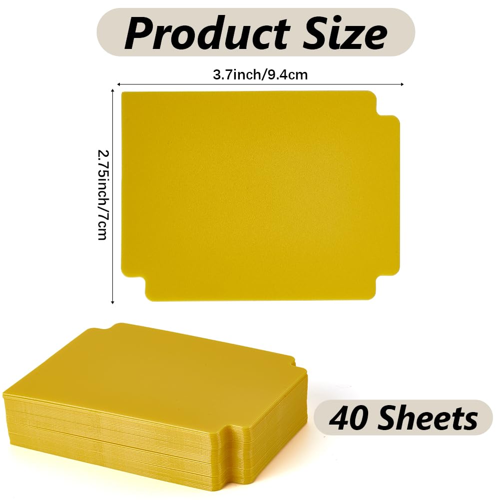 CRASPIRE Trading Card Dividers Yellow Card Separator Card Sorting Tray Plastic Card Dividers Board Game Card Separator Card Deck Box Dividers for Game Organizer Storage 40sheets 2.75 x 3.7 Inch - Image 2