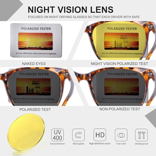 Image of HAOLOTA Polarized Sunglasses Men Women Designer Driving glasses Lightweight UV400 Protection