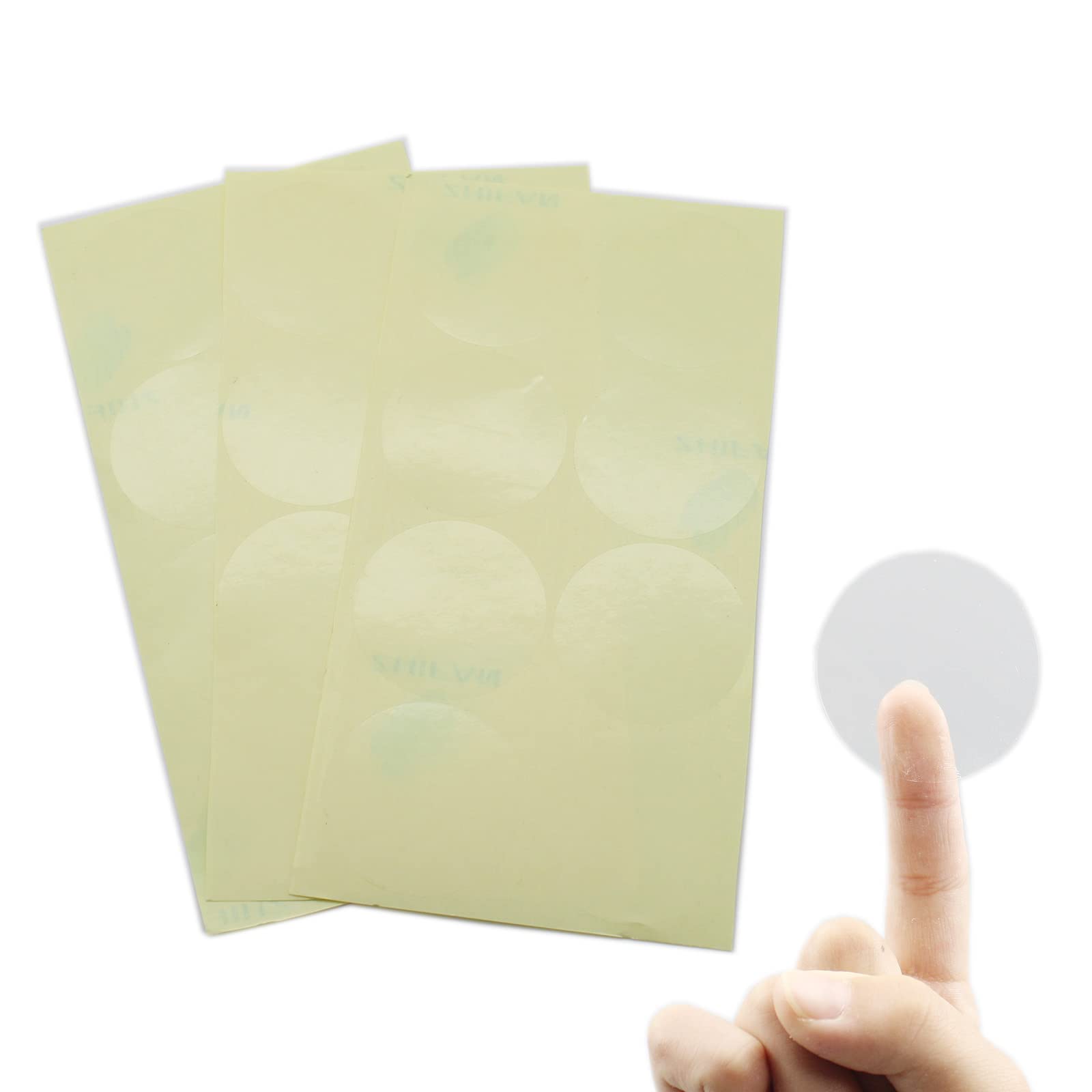 1000 Pack 1 Inch Clear Round Package Seal Stickers – Self-Adhesive Envelope Wafer Seals
