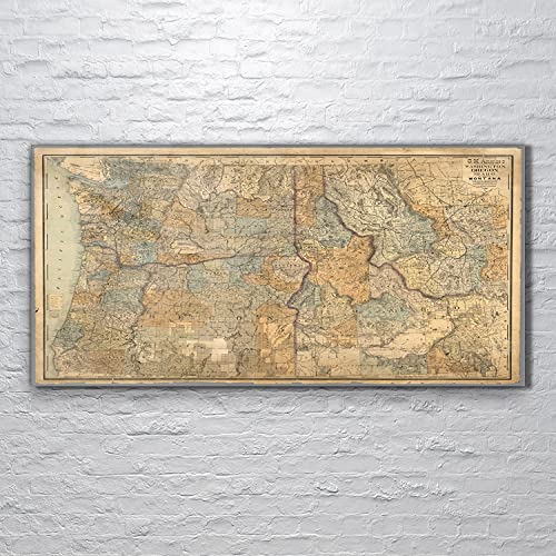 Tableau acrylique Washington map 120x60cm pour décoration salon