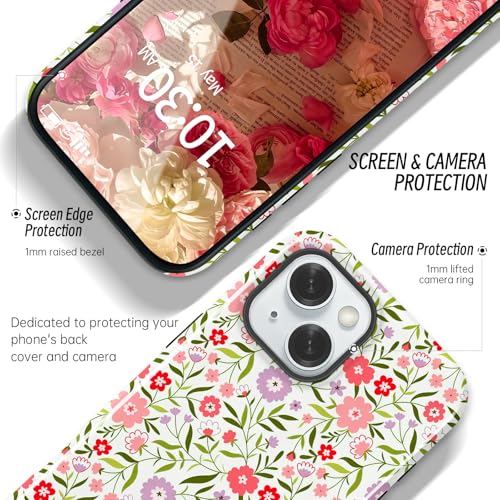 Turenature Compatible with iPhone 13 Case Cute Floral Print-Style-14 - image 3