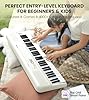 Best Electric Pianos for Beginners: Top 5 Review and Buyer's Guide 18 The ONE Smart Keyboard COLOR 61 Lighted Keys Piano Keyboard, Electric Piano for Beginners with 256 Tones, 64 Polyphony, Built-in LED Lights & Apps, Supports USB MIDI/Headphones (White) #3
