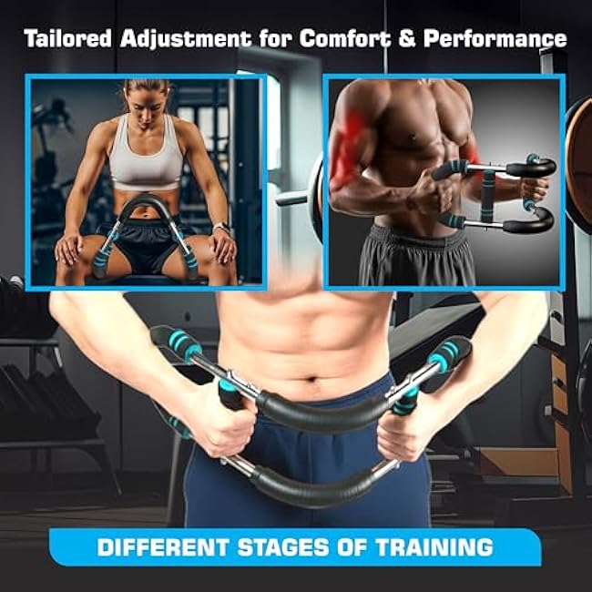 Twister Arm Trainer ¨C Adjustable Chest Expander & Upper Body Workout Bar for Men & Women ¨C Heavy Duty Strength Training Tool for Home Fitness, Muscle Toning & Endurance