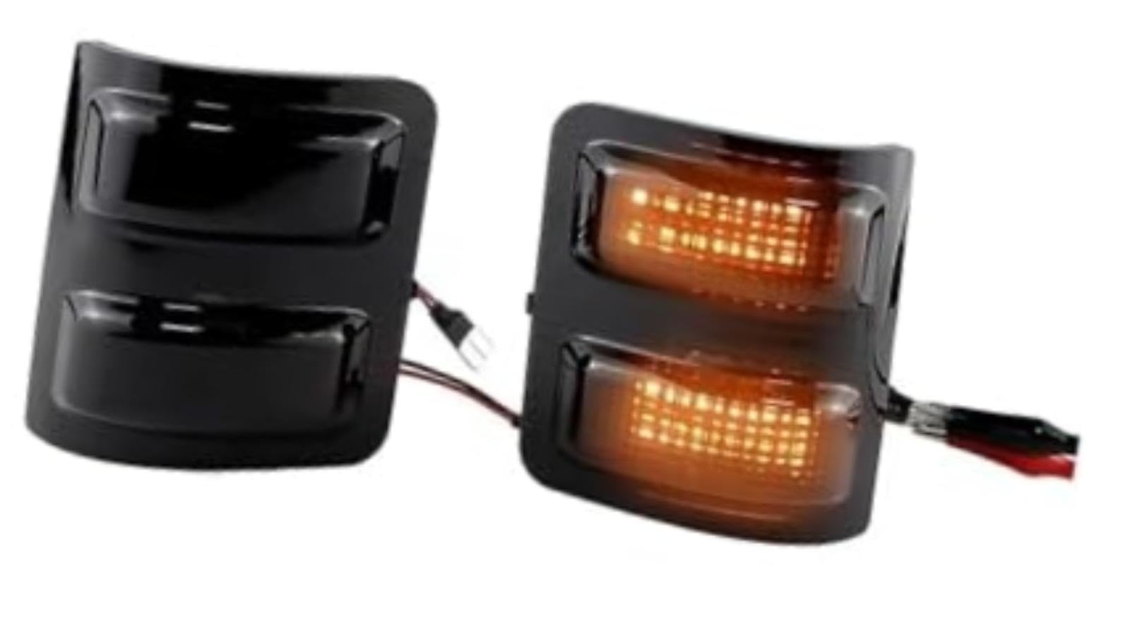 Lampka kontrolna w lusterku bocznym, dla F250, dla F350, dla F450, dla ford F550, dla Super, dla Duty 2008-2013-2016 1 para świateł obrysowych LED Lampa tylna (2pcs Smoke Lens)