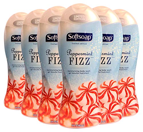 Softsoap Moisturizing Body Wash, Peppermint Fizz, Christmas Limited Edition, 15 oz (Pack Of 6)