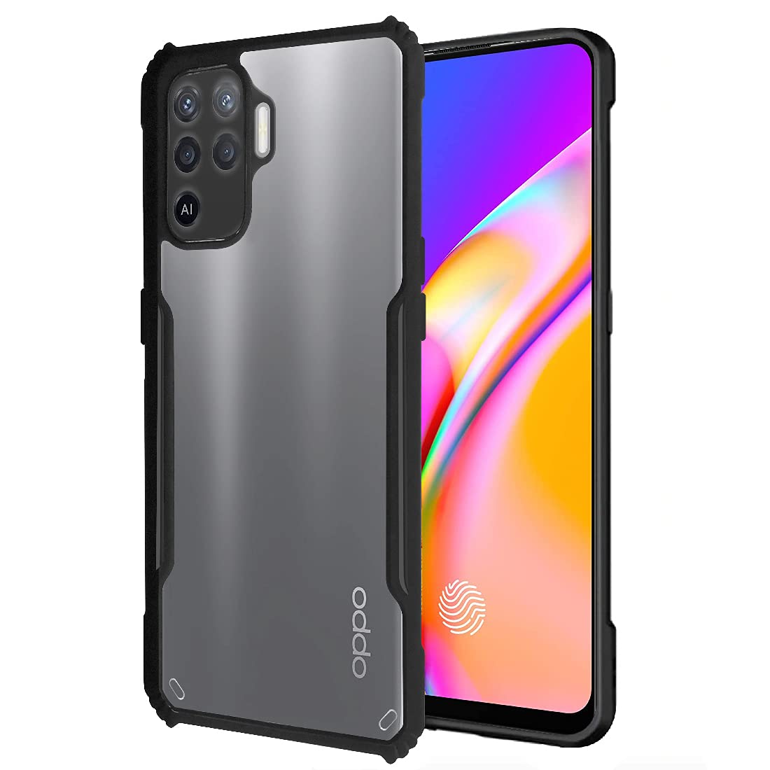 Amazon Brand - Solimo Mobile Cover (Soft & Flexible Shockproof Back Case with Cushioned Edges) for Oppo F19 Pro / Oppo A94 (Black) (B098PGHDPX) Amazon Price History, Amazon Price Tracker