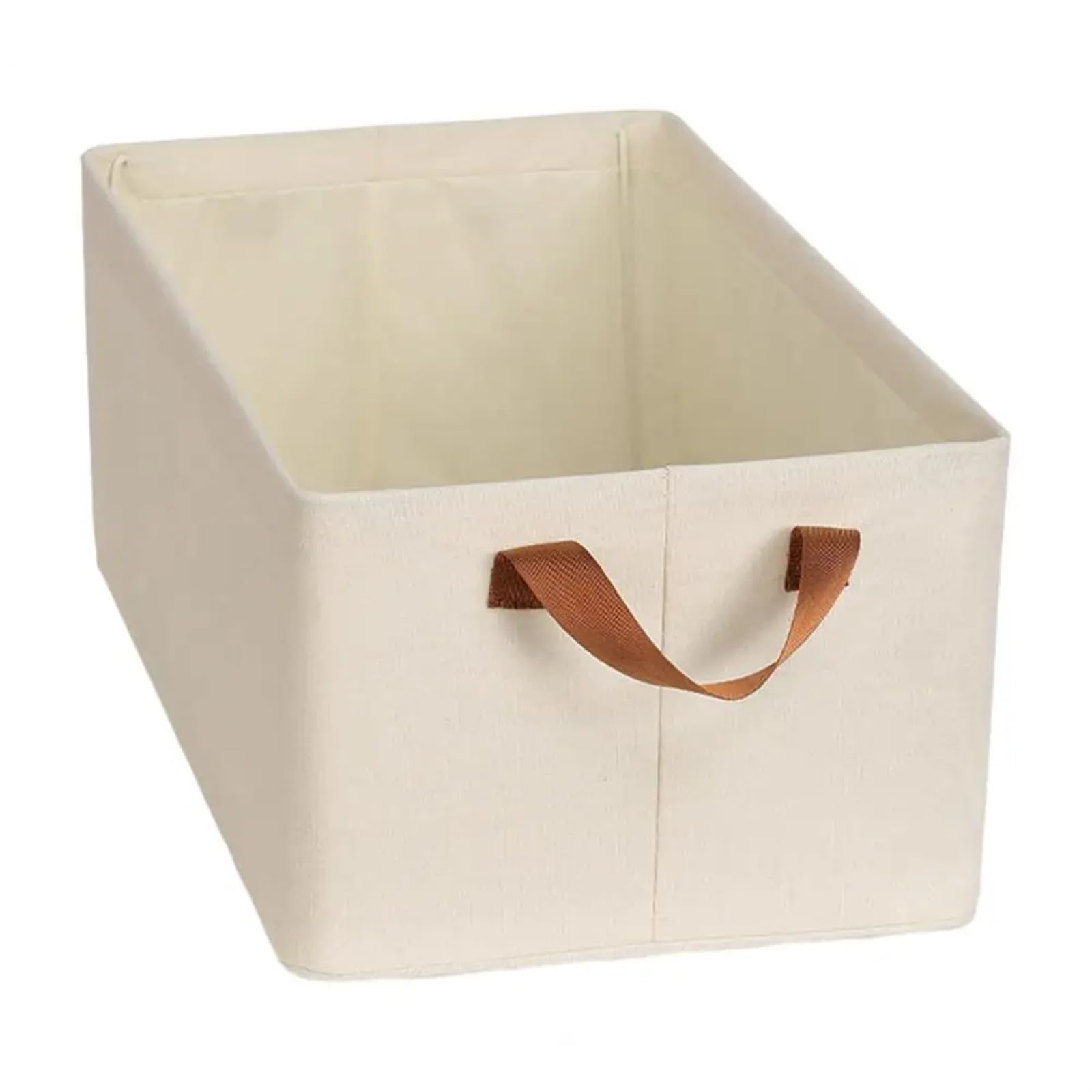 CGUOHU 6PCS Foldable Cotton Storage Box With Reinforced Handles Clothing Basket Closet Organization Solution For Wardrobe Storage(WHITE 1)