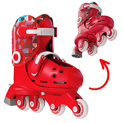 Yvolution Twista Patines 2 En 1 Ajustables En Rojo. Talla 23-28. Patines En Línea Para Niñas Y Niños De 2 Años. Yvolution Twista Patines 2 En 1 Ajustables En Rojo. Talla 23-28. Patines En Línea Para Niñas Y Niños De 2 Años.