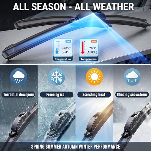 Image of AUTOBOO PLUS 20 inch + 20 inch All-Season Windshield Wiper Blades (Pack of 2)