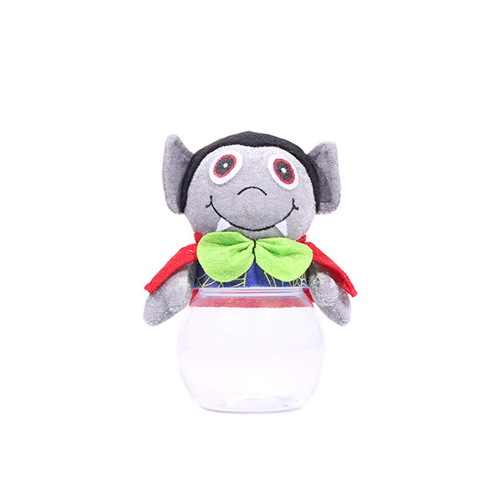 Wilk Halloween trumpet transparent candy jar under a loaded bat Halloween Decoration Gift Toy
