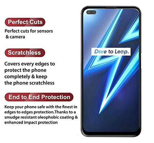 Image of Screen Protector for Realme 6 Pro /Realme X50 (Black) Tempered Glass Edge-to-Edge 6D Screen Guard With Installation Kit