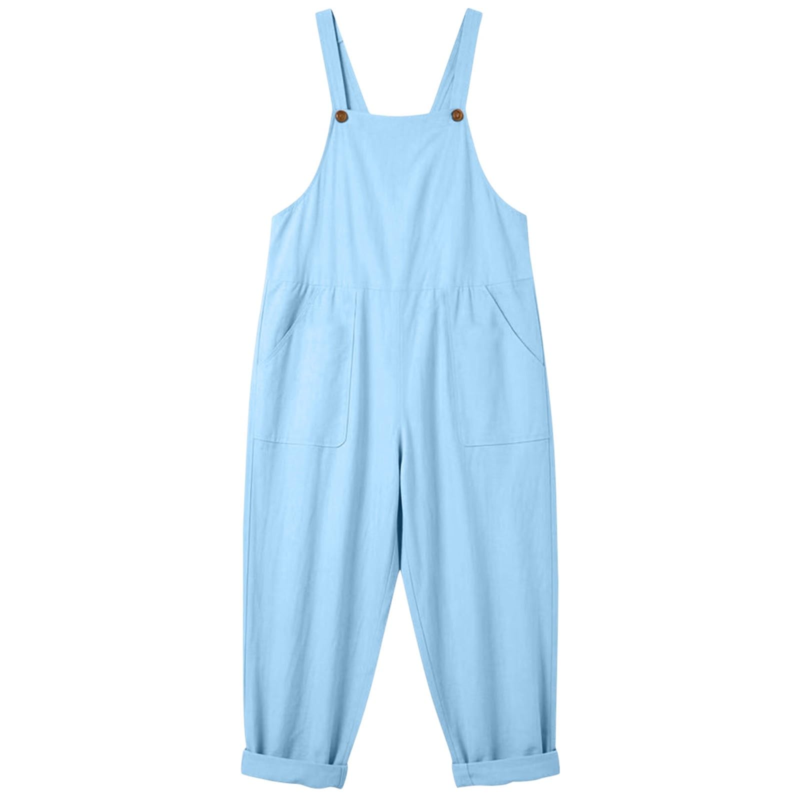 Générique Salopette Femme fluide generic, Combinaison en lin Ample et Décontracté Femme avec Bretelles Réglables et Poches, Salopette de Travail Ete Fluide chic, Pantalon Imprimé spaghetti