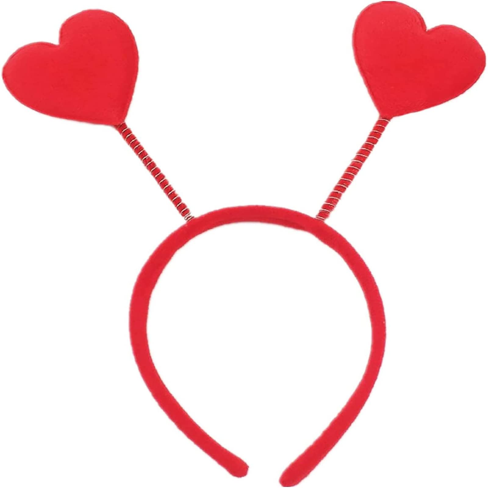 SoochatValentines Heart Headband Love heart Headbands Hair Hoops Headdress for Valentines Day Party Hair Accessoires