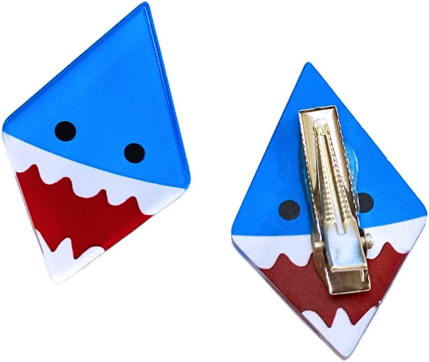 Anime Shark Girl Hair Clip Blue Cute Hair Accessories Barrette Headwear Cosplay Props Halloween Christmas Gift