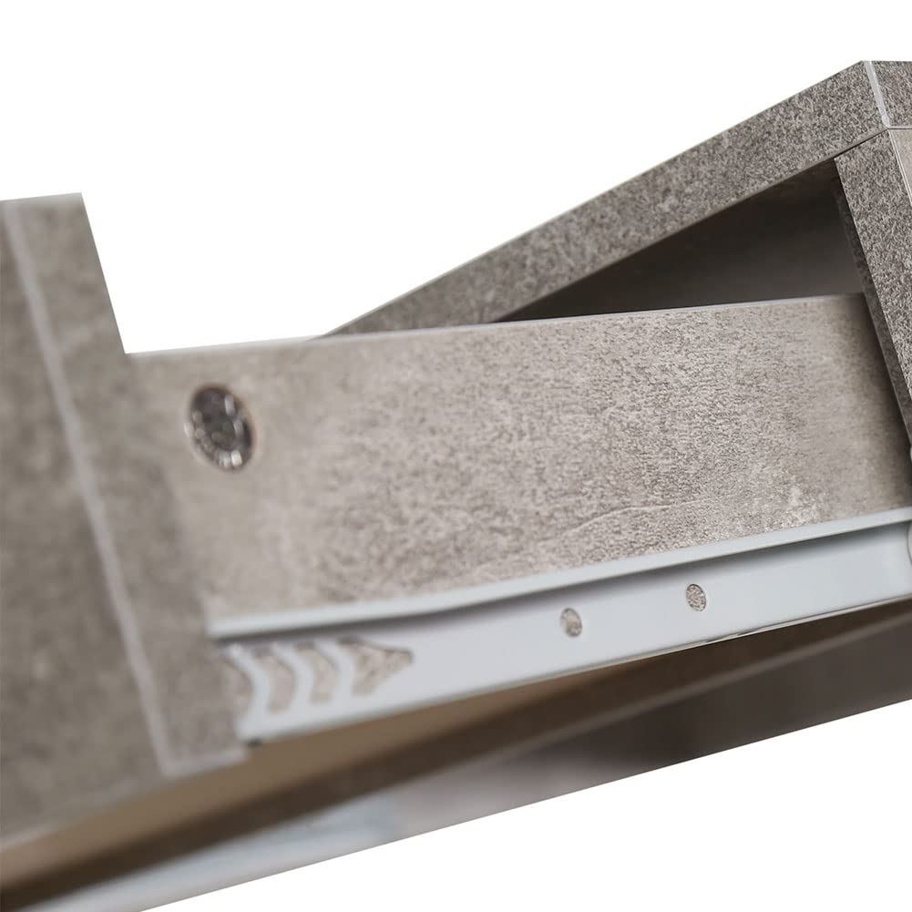 BAKAJI Tavolino Divano Tavolo Caffè da Salotto Rettangolare Design Moderno in Legno MDF con Ripiano Inferiore e Cassetto a Scomparsa Dimensione 100 x 58 x 44 cm Colore Grigio Effetto Cemento