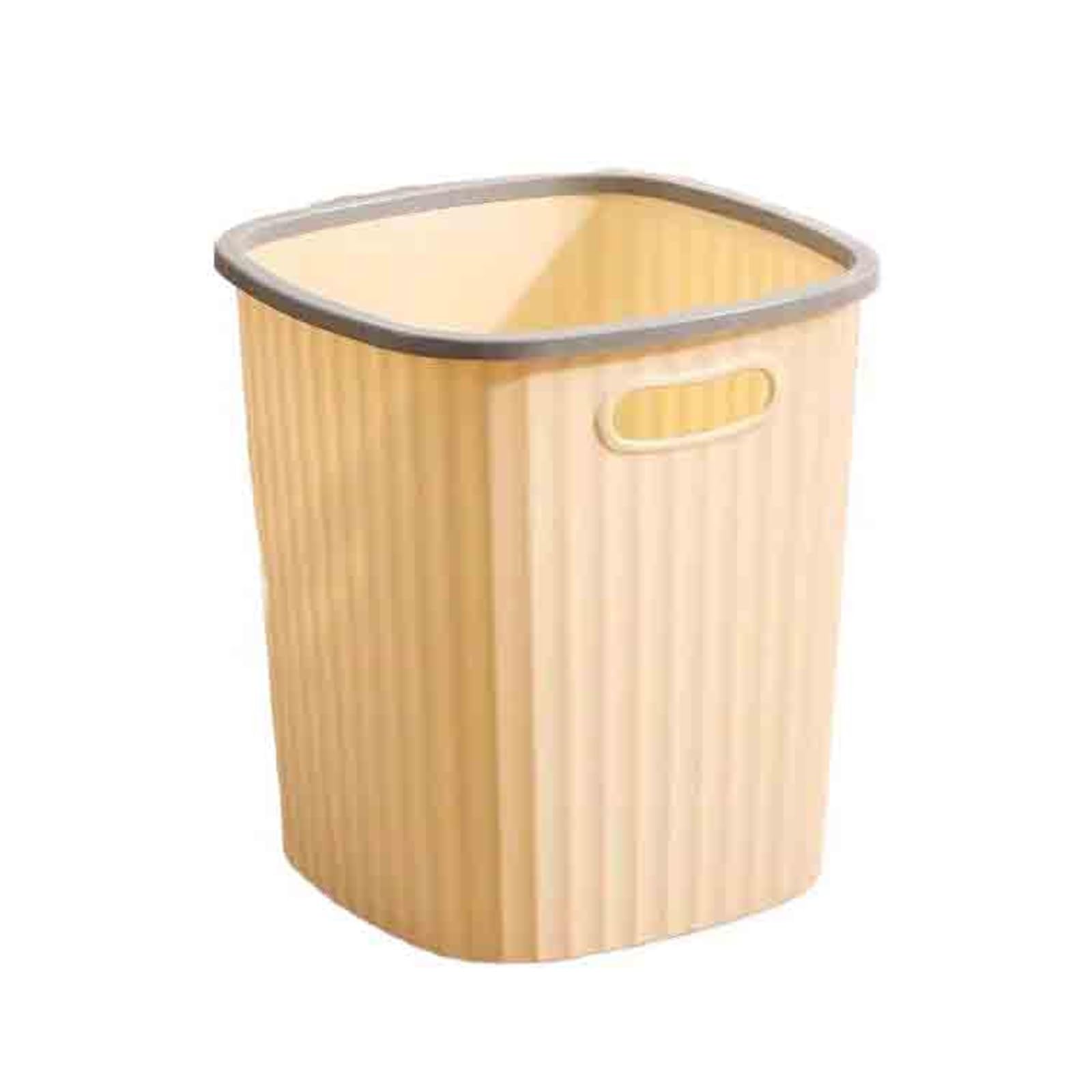 Waste Bins Large Household Kitchen Bedroom Capacity Office Dormitor Living Room Garbage Bin(Beige,Large)