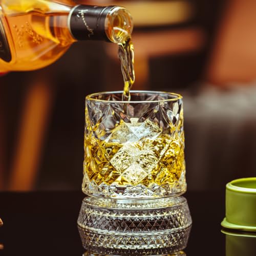 Spinning Whiskey Glasses Set of 4, Rotating Base, Gift Box for Whisky Lover by Ginireto - Used condition - Image 7