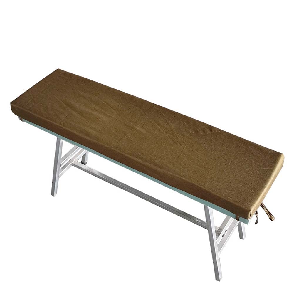 Hengz Water-Resistant Bench Cushion 48x14 Inch for Outdoor Patio Furniture, High-Density Foam Swing with Ties, Non-Slip Settee Seat Pad, Brown