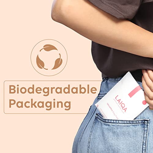 LAIQA Rash-Free Ultra Soft Heavy Flow Sanitary Pads Combo for Women|15XL+15L Premium Pads with 30 Disposable Bags+6 Free Pantyliners|Made with Natural Fibers|No Chlorine|No... - Image 4