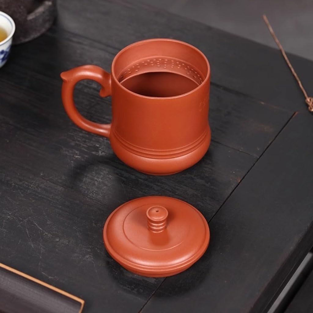 Tasse à Thé avec Couvercle et Compartiment filtrant, Tasse de Sable Violet, Tasse à thé, Tasse à Eau, Grande capacité, Service à thé Kung Fu for Une Personne Diffuseur de Thé