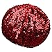 CHICTRY Sparkle Sequins Beret French Style Beanie Cap Artist Hat for Fancy Dress Up Party Accessories Red One Size