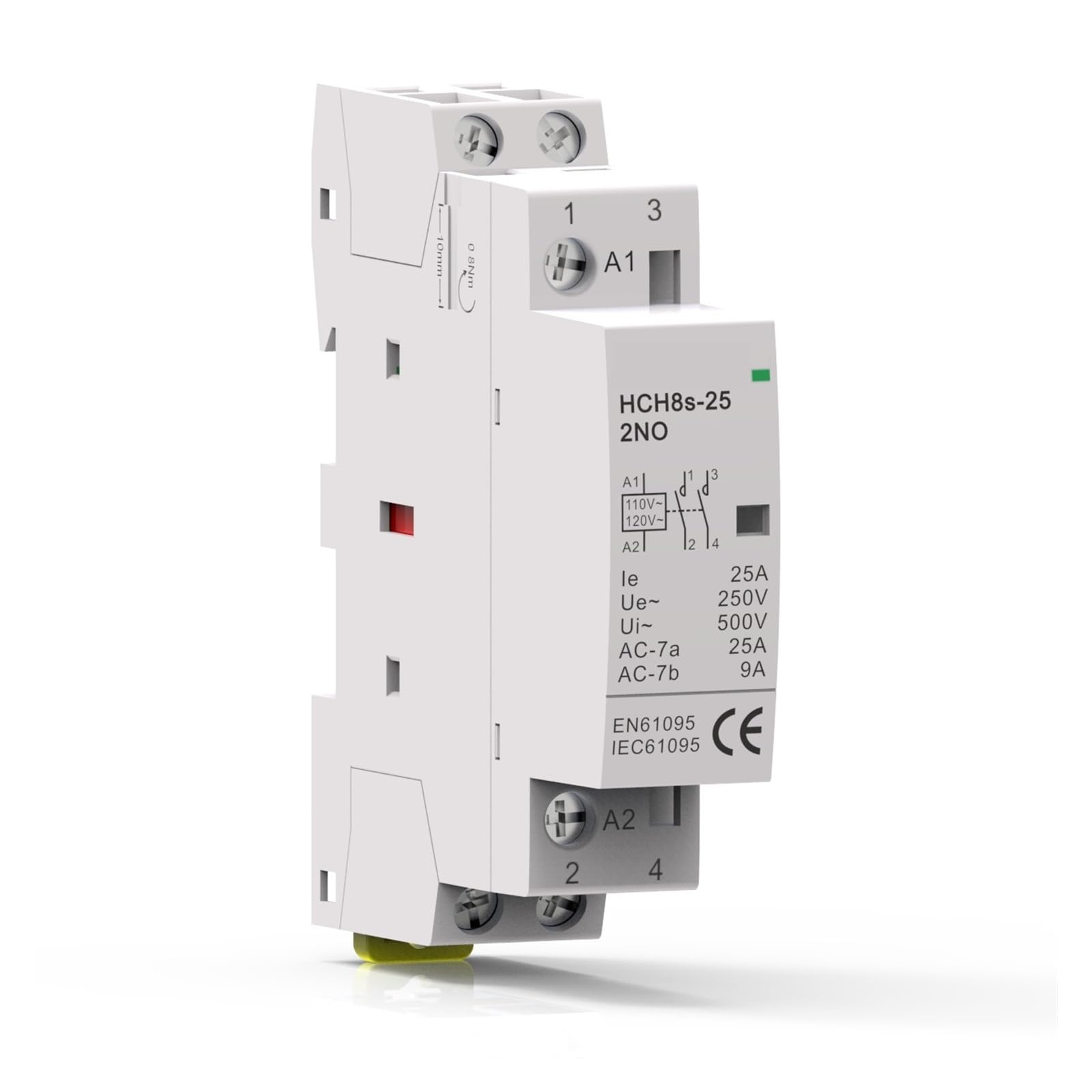 HCH8s-25 modułowy stycznik AC 25A 2P 2NO 2NC 1NO1NC 50Hz DC24V AC110V 220V domowy typ szyny DIN (16A 2NO AC230V)