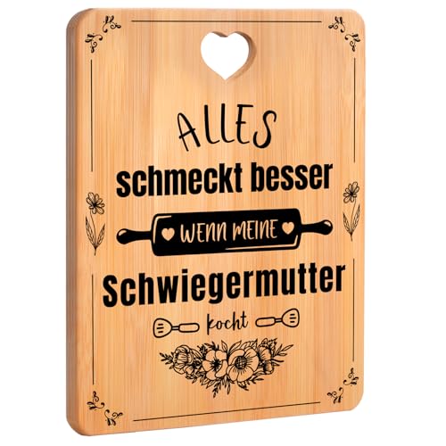 Muttertagsgeschenk Schwiegermutter - Bambus Schneidebrett mit Spruch, Schwiegermutter Geschenke Geburtstag, Schwiegermutter Geburtstagsgeschenke, Weihnachtsgeschenke für Schwiegermutter