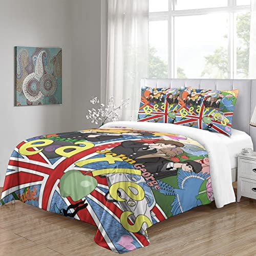 The Beatles 3D Parure De Lit en Microfibre Confortable Douce, avec Fermeture Éclair, avec Et Taie d’oreiller, Ultra Doux… - Les Beatles, Paul McCartney, John Lennon, RIngo Starr, George Harrison The Beatles 3D Parure De Lit en Microfibre Confortable Douce, avec Fermeture Éclair, avec Et Taie d'oreiller, Ultra Doux… – Image 5