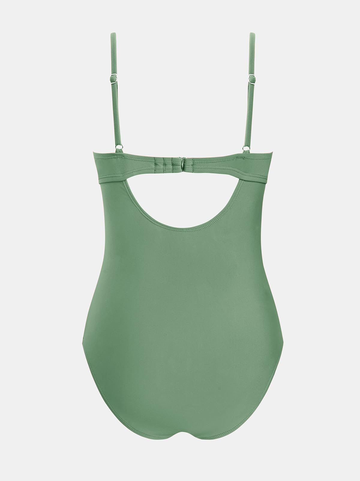 CUPSHE Maillot de bain une pièce pour femme - Enveloppé sur le devant - Maillot de bain de grossesse froncé - Crochet dans le dos